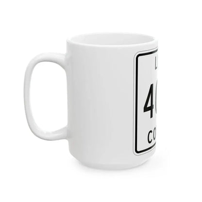 Michigan 403N Luce County (Michigan) (Road Sign) White Coffee Mug - Go Mug Yourself