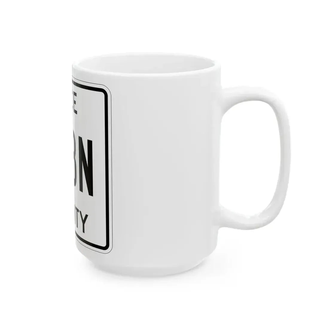 Michigan 403N Luce County (Michigan) (Road Sign) White Coffee Mug - Go Mug Yourself