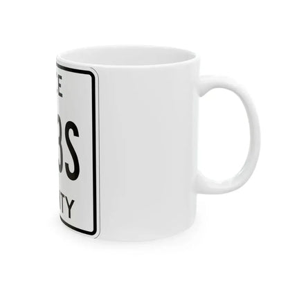 Michigan 403S Luce County (Michigan) (Road Sign) White Coffee Mug - Go Mug Yourself