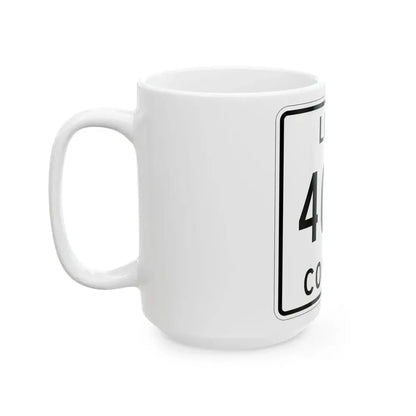 Michigan 403S Luce County (Michigan) (Road Sign) White Coffee Mug - Go Mug Yourself