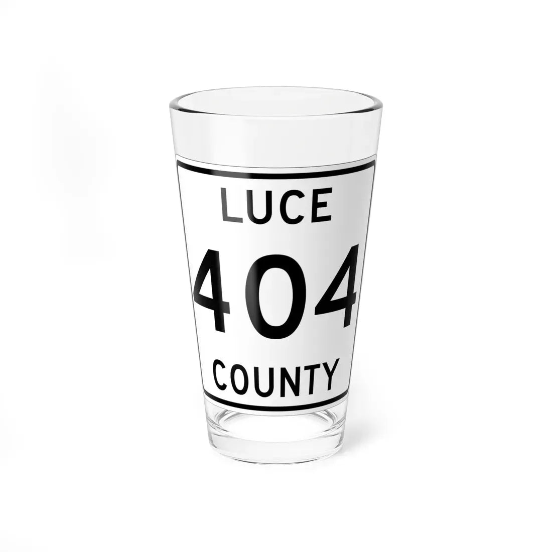 Michigan 404 Luce County (Michigan) (Road Sign) Pint Glass 16oz 16oz - Go Mug Yourself
