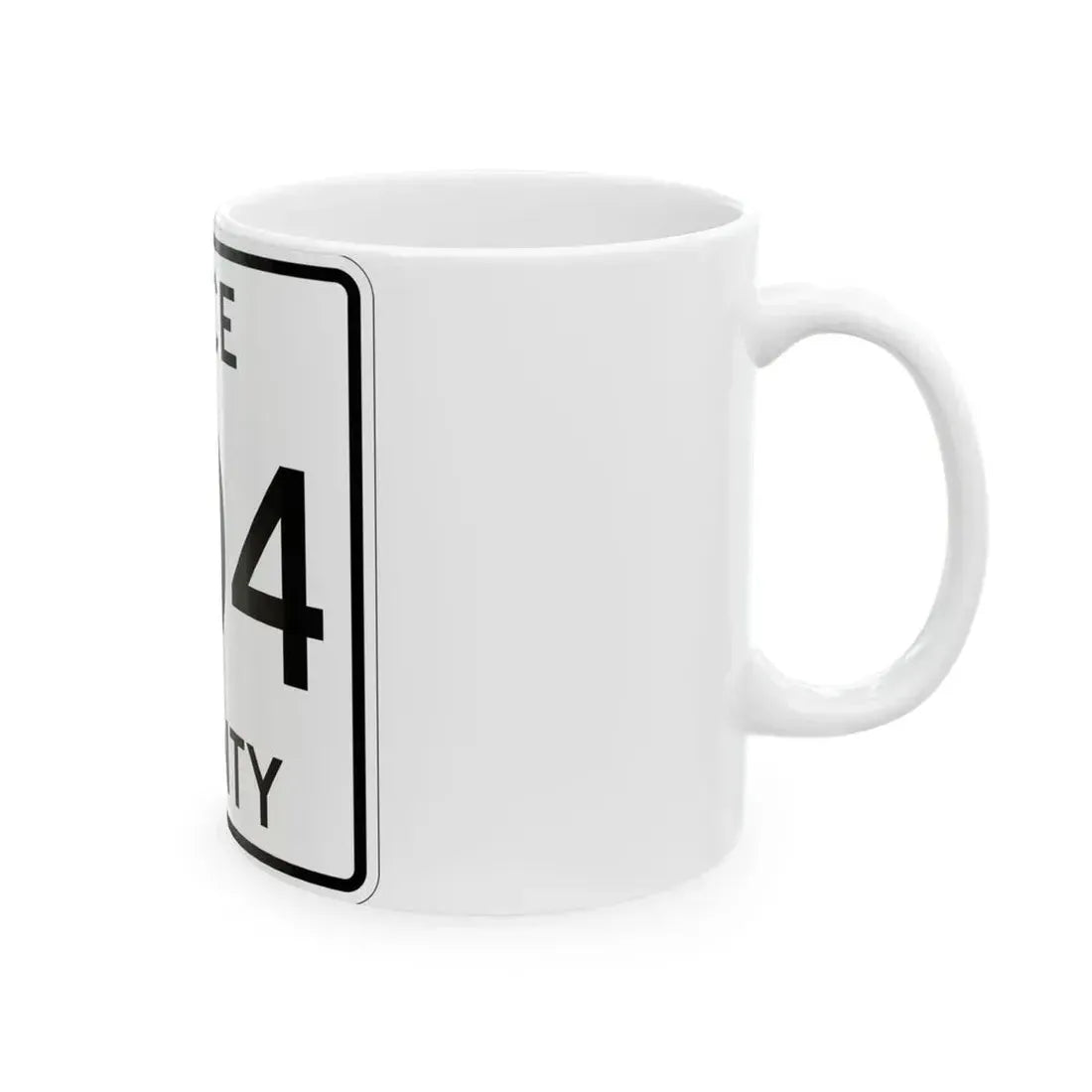 Michigan 404 Luce County (Michigan) (Road Sign) White Coffee Mug - Go Mug Yourself