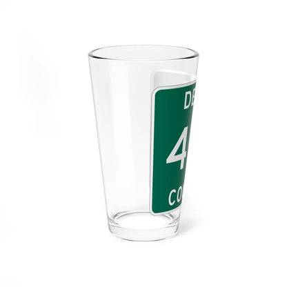 Michigan 410 Delta County (Michigan) (Road Sign) Pint Glss 16oz - Go Mug Yourself