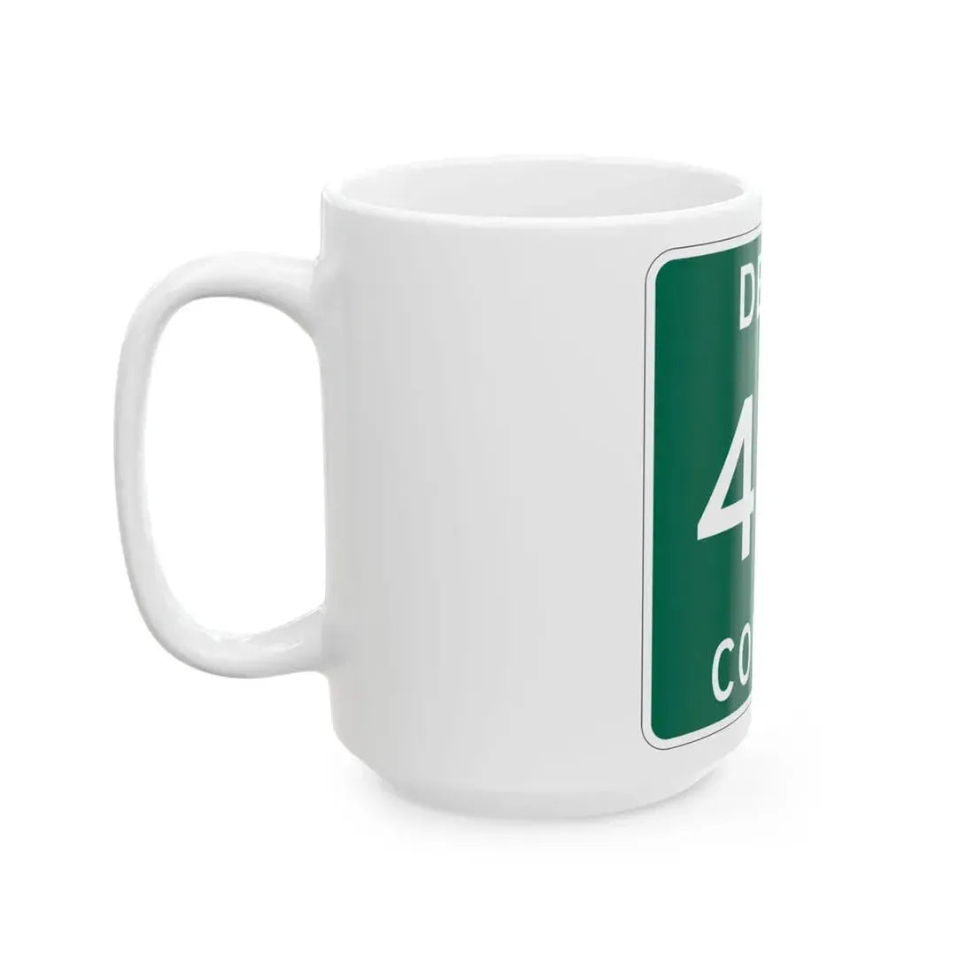 Michigan 410 Delta County (Michigan) (Road Sign) White Coffee Mug - Go Mug Yourself