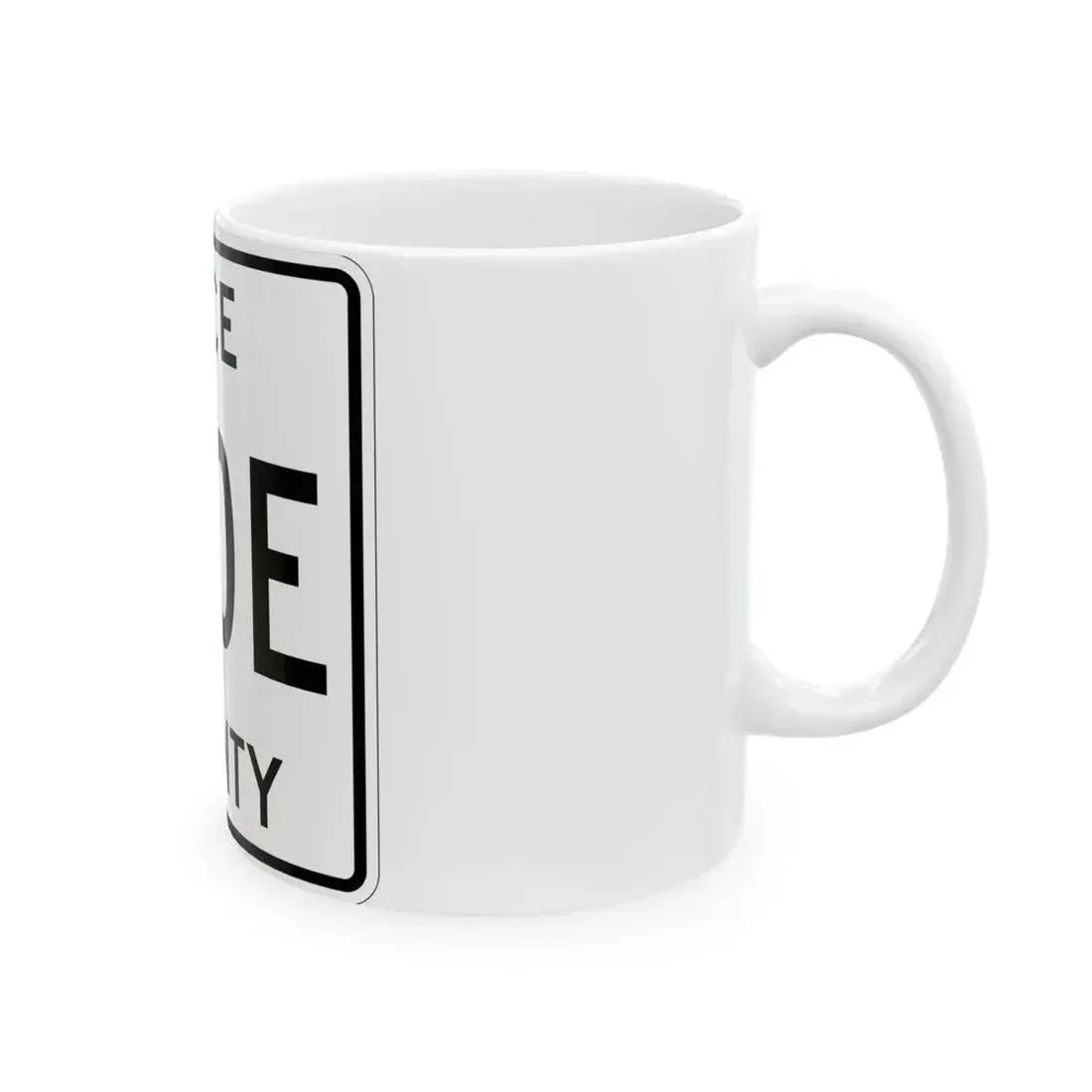 Michigan 410E Luce County (Michigan) (Road Sign) White Coffee Mug - Go Mug Yourself
