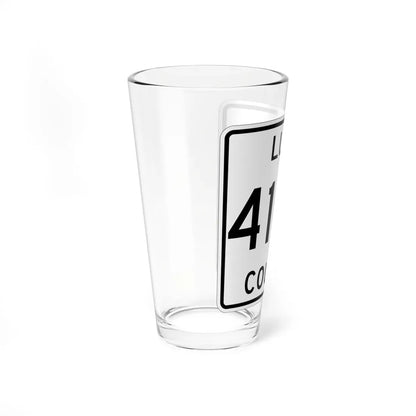 Michigan 410W Luce County (Michigan) (Road Sign) Pint Glass 16oz - Go Mug Yourself