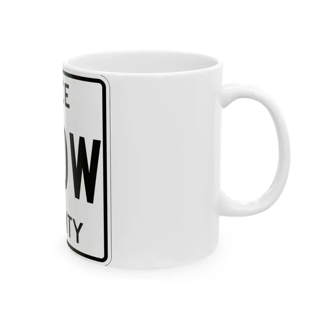 Michigan 410W Luce County (Michigan) (Road Sign) White Coffee Mug - Go Mug Yourself