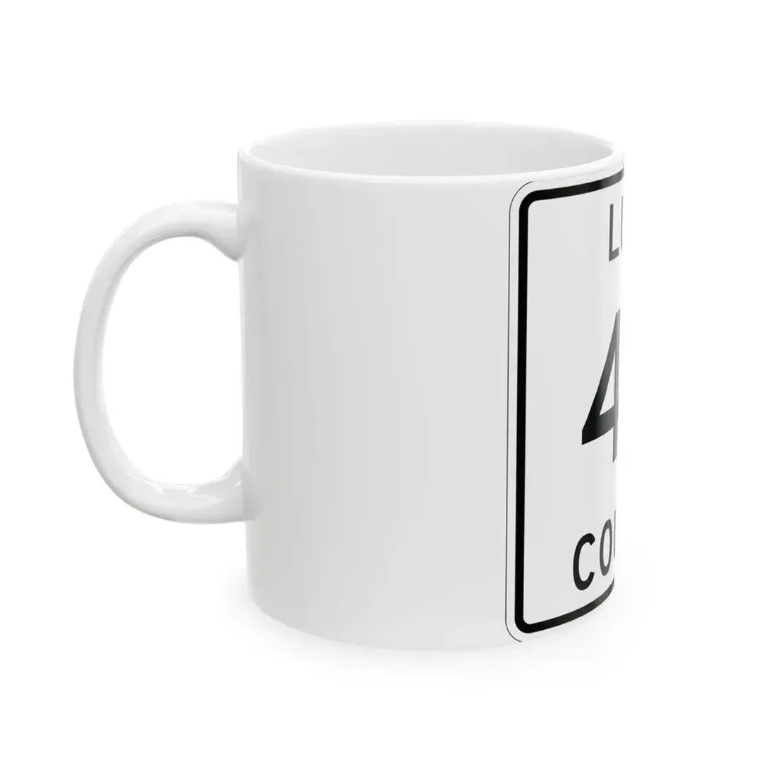 Michigan 411 Luce County (Michigan) (Road Sign) White Coffee Mug - Go Mug Yourself