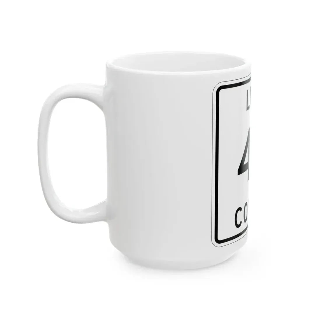 Michigan 411 Luce County (Michigan) (Road Sign) White Coffee Mug - Go Mug Yourself