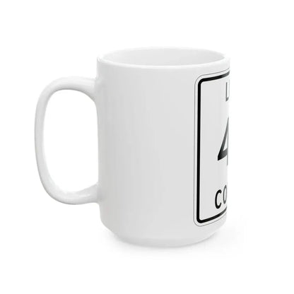 Michigan 411 Luce County (Michigan) (Road Sign) White Coffee Mug - Go Mug Yourself