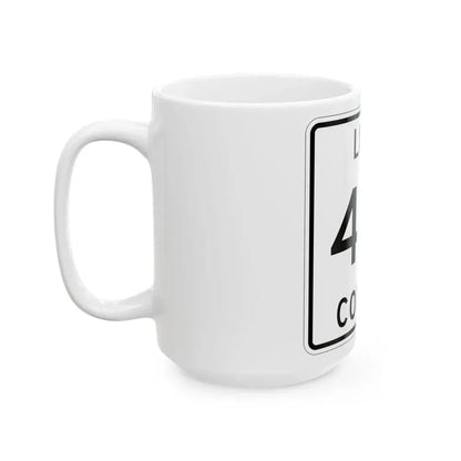 Michigan 412 Luce County (Michigan) (Road Sign) White Coffee Mug - Go Mug Yourself