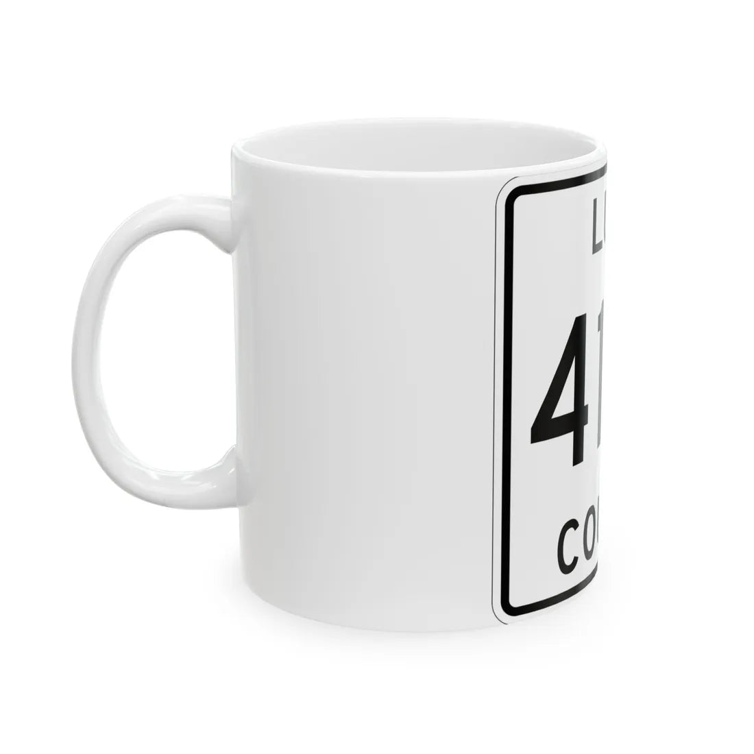 Michigan 413S Luce County (Michigan) (Road Sign) White Coffee Mug - Go Mug Yourself
