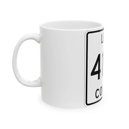 Michigan 413S Luce County (Michigan) (Road Sign) White Coffee Mug - Go Mug Yourself