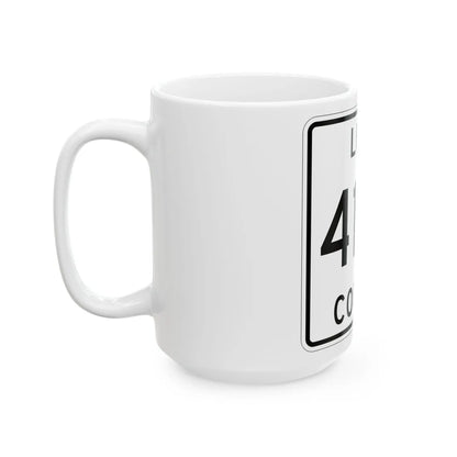 Michigan 413S Luce County (Michigan) (Road Sign) White Coffee Mug - Go Mug Yourself