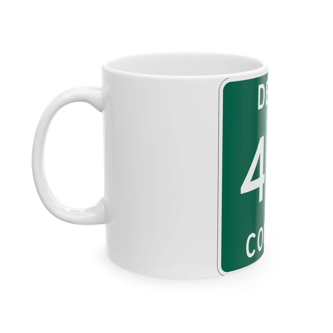 Michigan 414 Delta County (Michigan) (Road Sign) White Coffee Mug - Go Mug Yourself