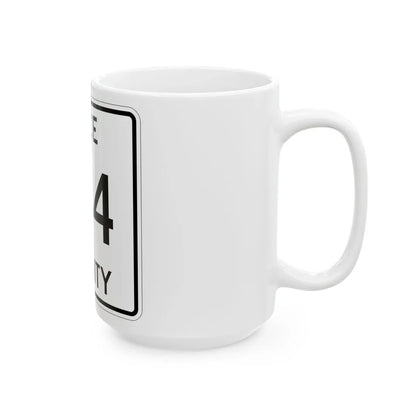 Michigan 414 Luce County (Michigan) (Road Sign) White Coffee Mug - Go Mug Yourself