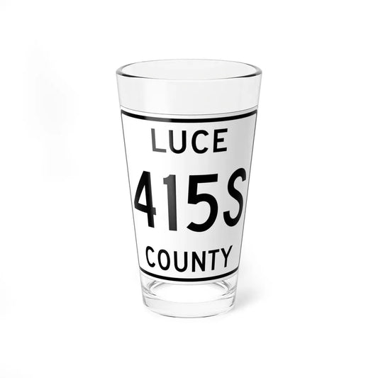 Michigan 415S Luce County (Michigan) (Road Sign) Pint Glass 16oz 16oz - Go Mug Yourself