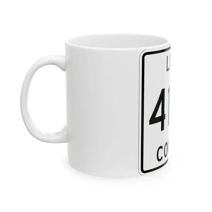 Michigan 415S Luce County (Michigan) (Road Sign) White Coffee Mug - Go Mug Yourself