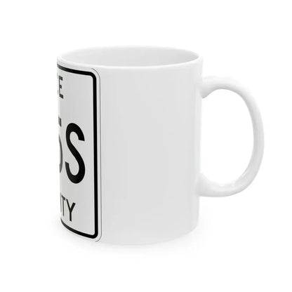 Michigan 415S Luce County (Michigan) (Road Sign) White Coffee Mug - Go Mug Yourself