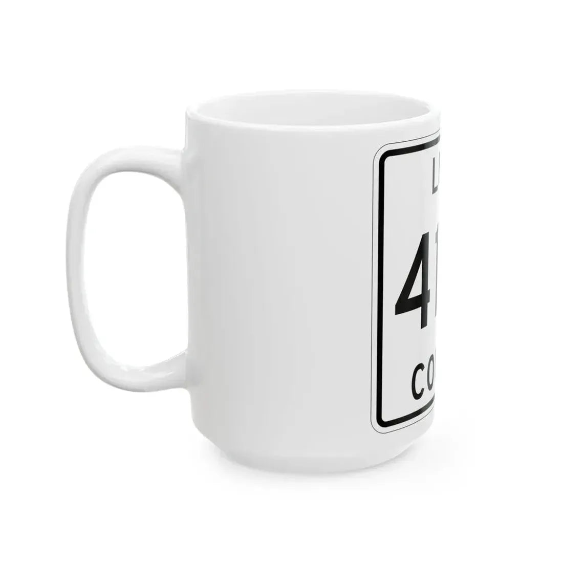 Michigan 415S Luce County (Michigan) (Road Sign) White Coffee Mug - Go Mug Yourself