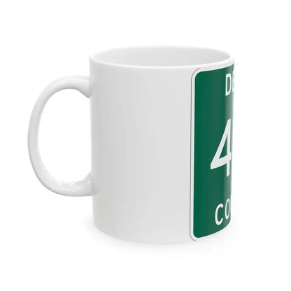Michigan 416 Delta County (Michigan) (Road Sign) White Coffee Mug - Go Mug Yourself