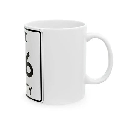 Michigan 416 Luce County (Michigan) (Road Sign) White Coffee Mug - Go Mug Yourself