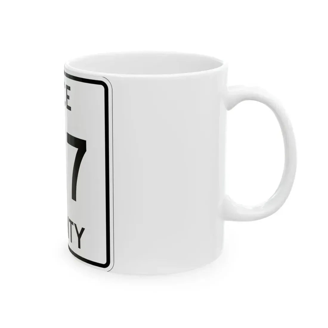 Michigan 417 Luce County (Michigan) (Road Sign) White Coffee Mug - Go Mug Yourself
