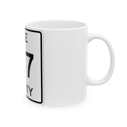 Michigan 417 Luce County (Michigan) (Road Sign) White Coffee Mug - Go Mug Yourself