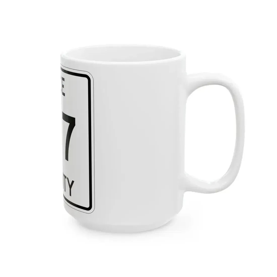 Michigan 417 Luce County (Michigan) (Road Sign) White Coffee Mug - Go Mug Yourself