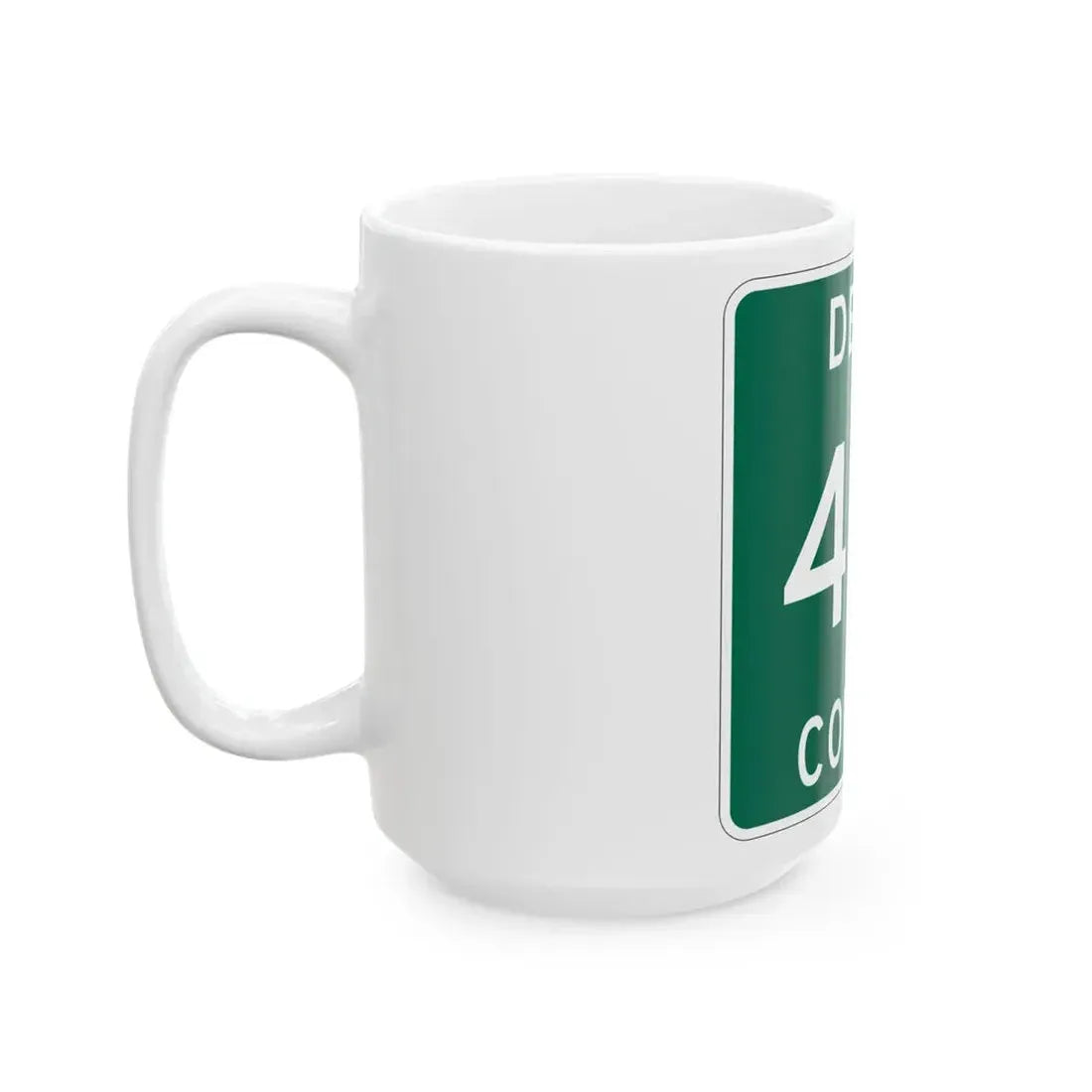 Michigan 418 Delta County (Michigan) (Road Sign) White Coffee Mug - Go Mug Yourself