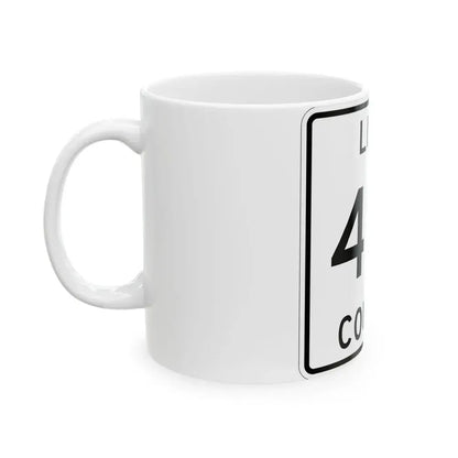 Michigan 419 Luce County (Michigan) (Road Sign) White Coffee Mug - Go Mug Yourself