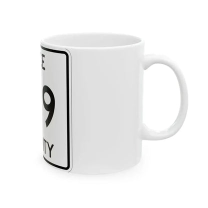 Michigan 419 Luce County (Michigan) (Road Sign) White Coffee Mug - Go Mug Yourself