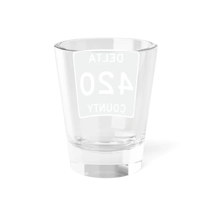 Michigan 420 Delta County (Michigan) (Road Sign) Shot Glass 1.5oz - Go Mug Yourself