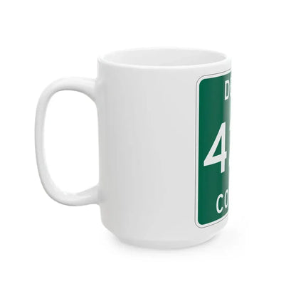 Michigan 420 Delta County (Michigan) (Road Sign) White Coffee Mug - Go Mug Yourself