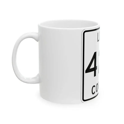Michigan 420 Luce County (Michigan) (Road Sign) White Coffee Mug - Go Mug Yourself