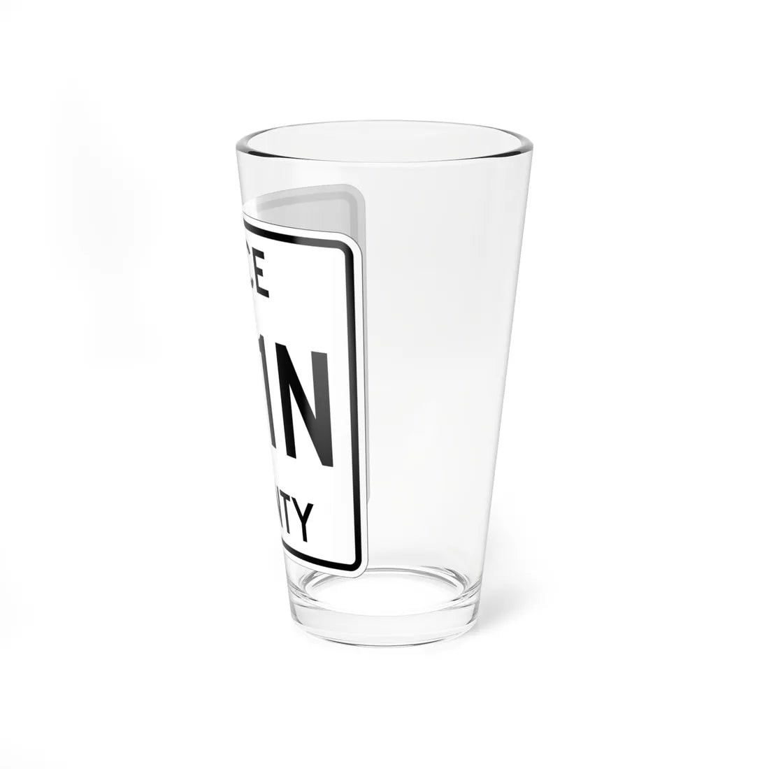 Michigan 421N Luce County (Michigan) (Road Sign) Pint Glass 16oz - Go Mug Yourself