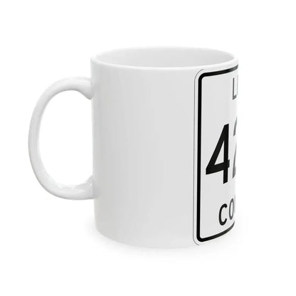 Michigan 421N Luce County (Michigan) (Road Sign) White Coffee Mug - Go Mug Yourself