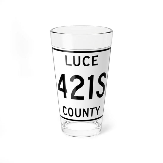 Michigan 421S Luce County (Michigan) (Road Sign) Pint Glss 16oz 16oz - Go Mug Yourself