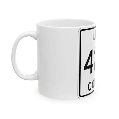 Michigan 421S Luce County (Michigan) (Road Sign) White Coffee Mug - Go Mug Yourself