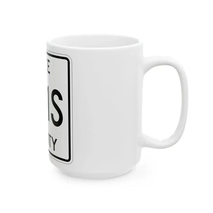 Michigan 421S Luce County (Michigan) (Road Sign) White Coffee Mug - Go Mug Yourself