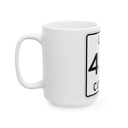 Michigan 422 Luce County (Michigan) (Road Sign) White Coffee Mug - Go Mug Yourself