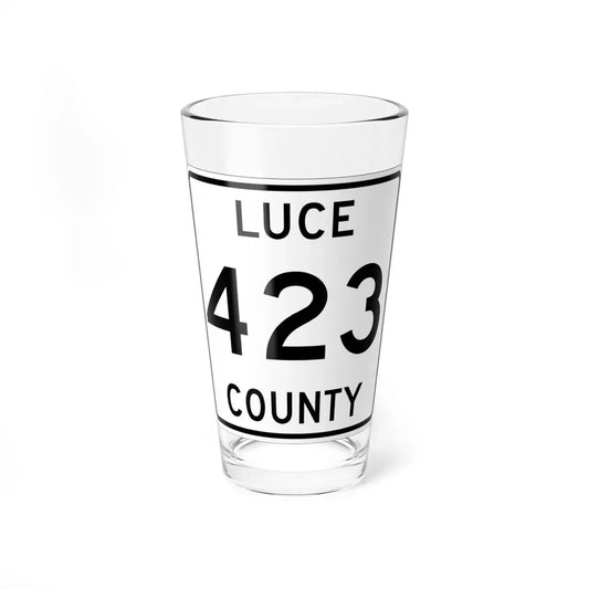 Michigan 423 Luce County (Michigan) (Road Sign) Pint Glass 16oz 16oz - Go Mug Yourself