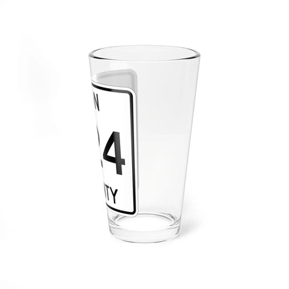 Michigan 424 Iron County (Michigan) (Road Sign) Pint Glss 16oz - Go Mug Yourself