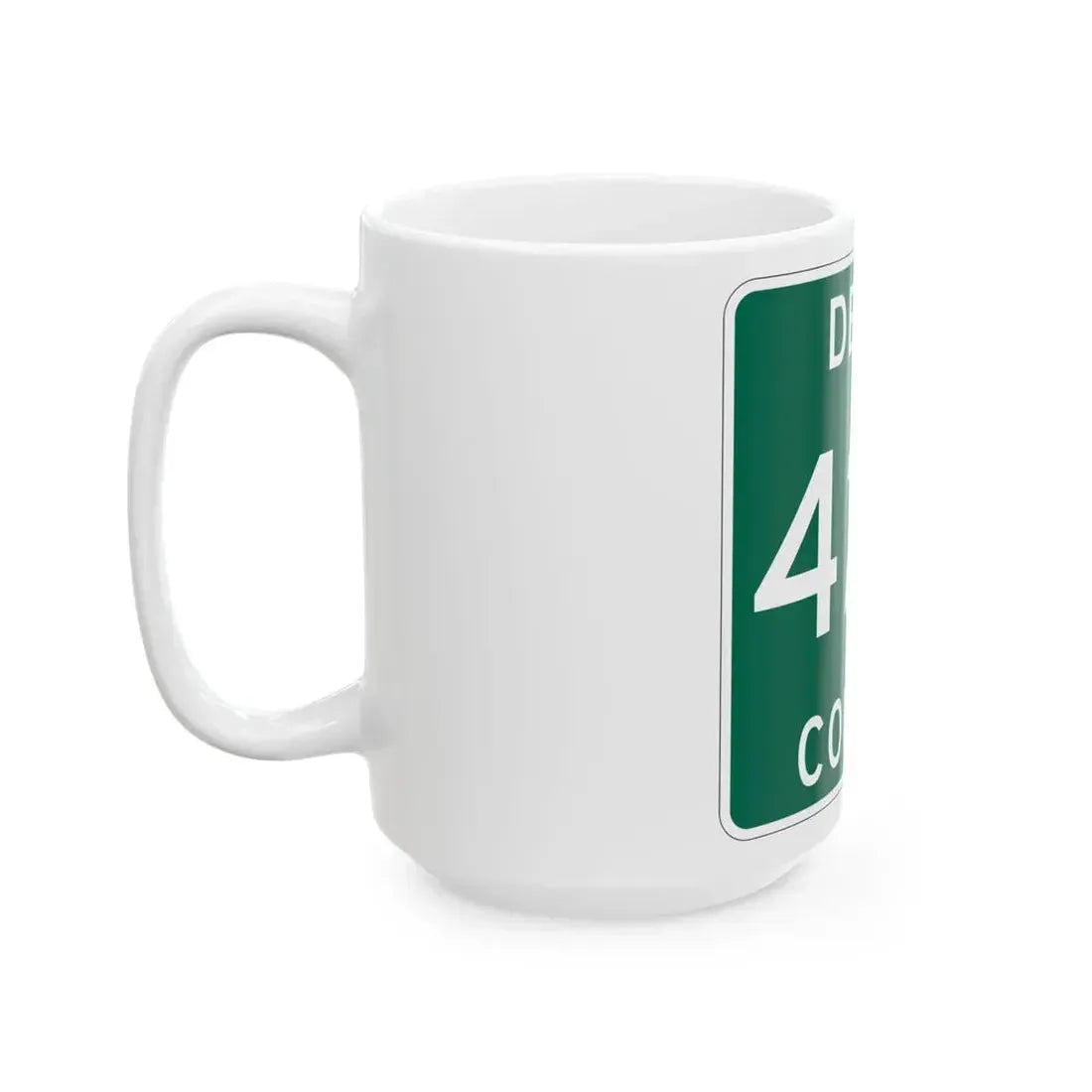 Michigan 426 Delta County (Michigan) (Road Sign) White Coffee Mug - Go Mug Yourself