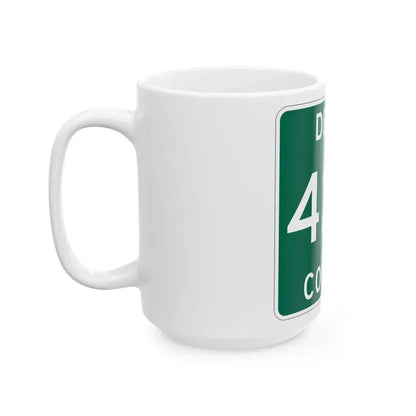 Michigan 426 Delta County (Michigan) (Road Sign) White Coffee Mug - Go Mug Yourself
