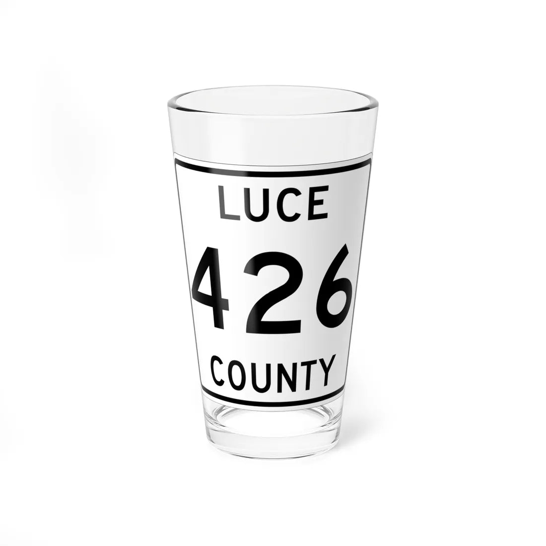 Michigan 426 Luce County (Michigan) (Road Sign) Pint Glss 16oz 16oz - Go Mug Yourself