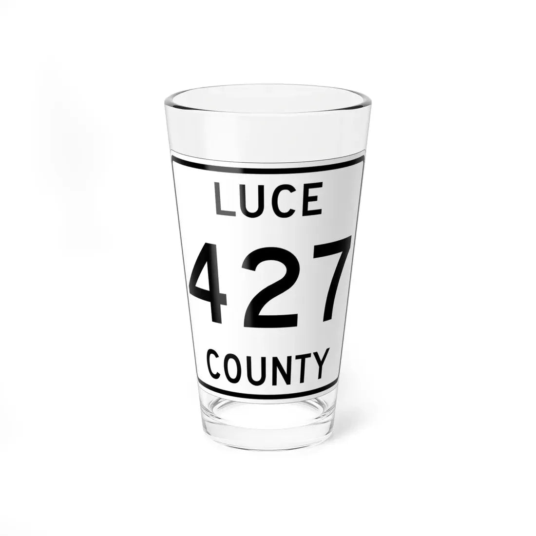 Michigan 427 Luce County (Michigan) (Road Sign) Pint Glass 16oz 16oz - Go Mug Yourself