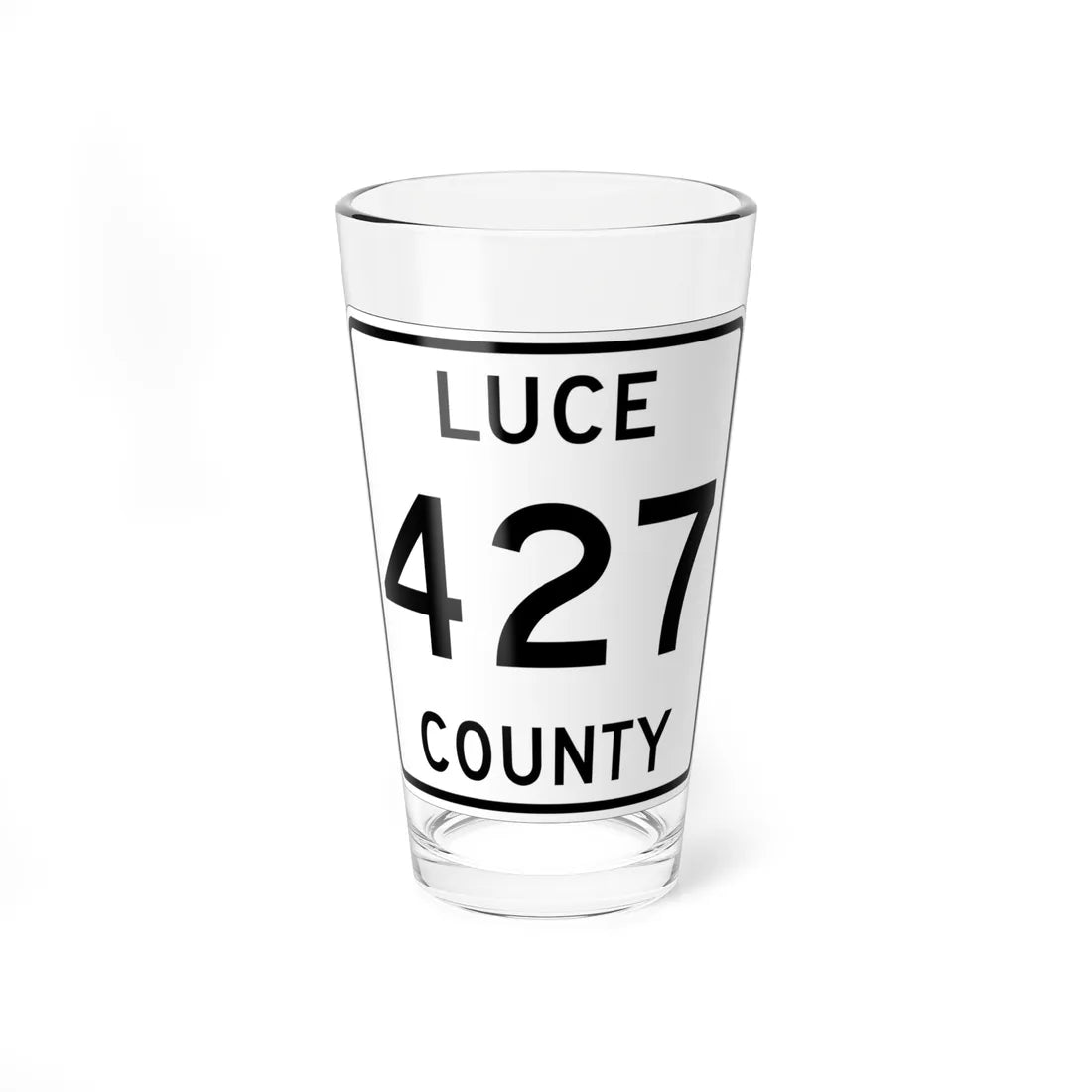 Michigan 427 Luce County (Michigan) (Road Sign) Pint Glss 16oz 16oz - Go Mug Yourself