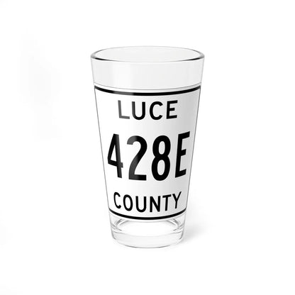 Michigan 428E Luce County (Michigan) (Road Sign) Pint Glss 16oz 16oz - Go Mug Yourself