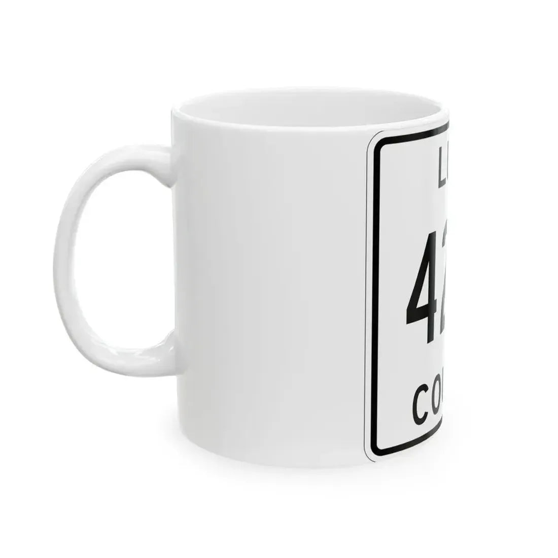 Michigan 428E Luce County (Michigan) (Road Sign) White Coffee Mug - Go Mug Yourself